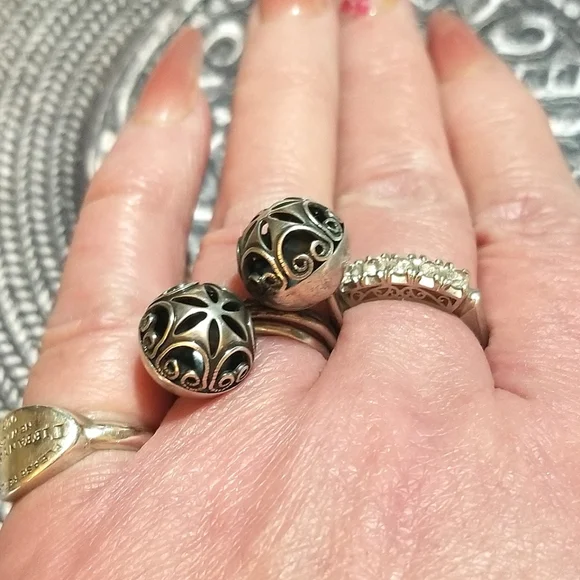 1800s EXTREMELY RARE Pomander Ring  Sterling Silver - Picture 9 of 9